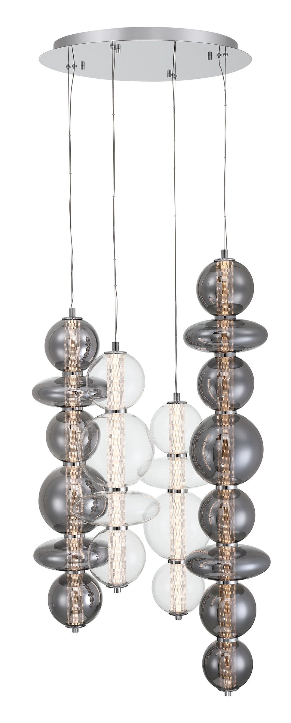 Atomo 4-Light 50" Integrated LED Multi Drop Chandelier