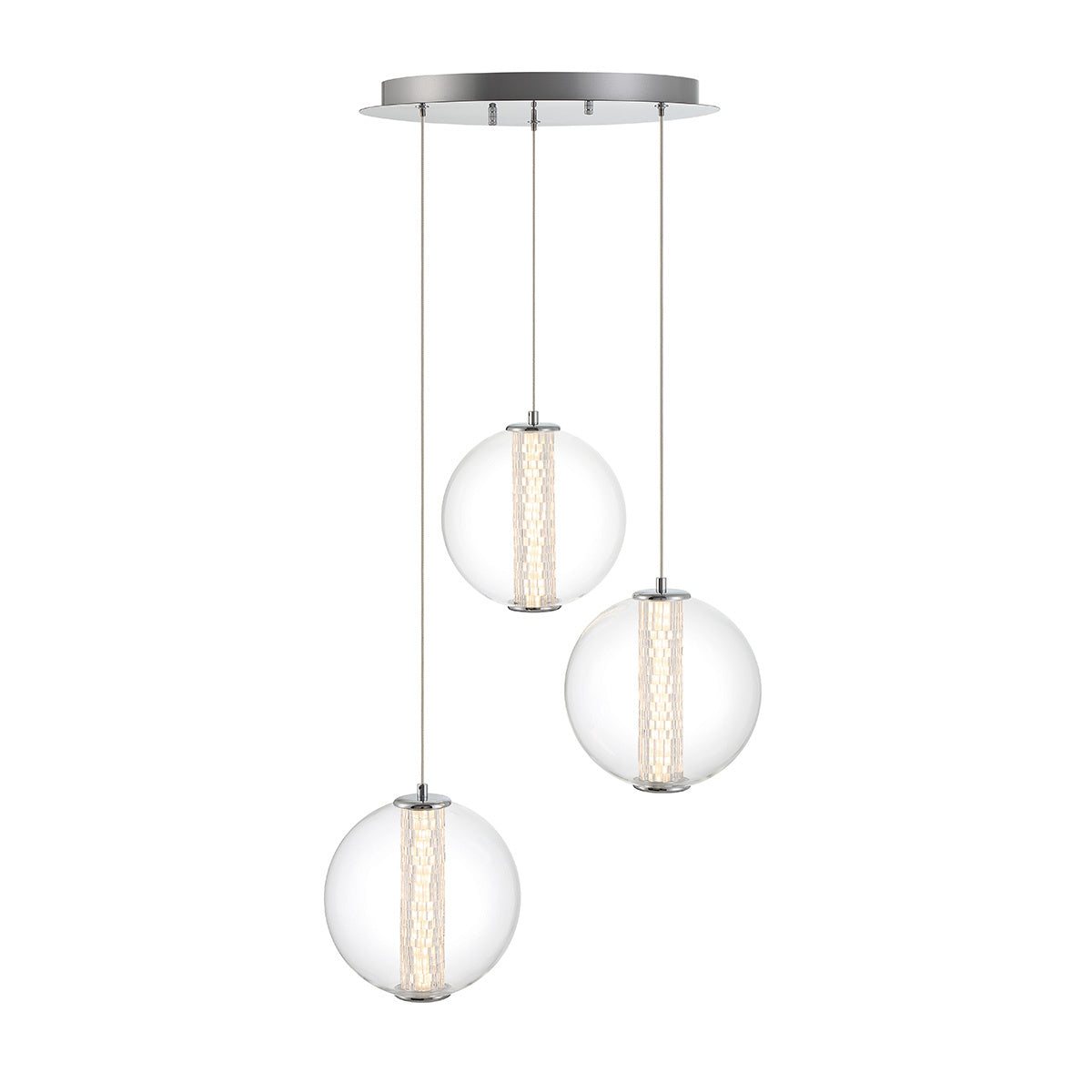 Atomo 3-Light 21" Integrated LED Multi Drop Chandelier