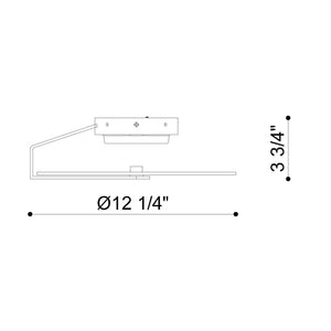 Nuvola 12" Integrated LED Flush Mount