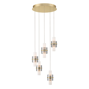 Rola 5-Light 18" Integrated LED Multi Drop Chandelier