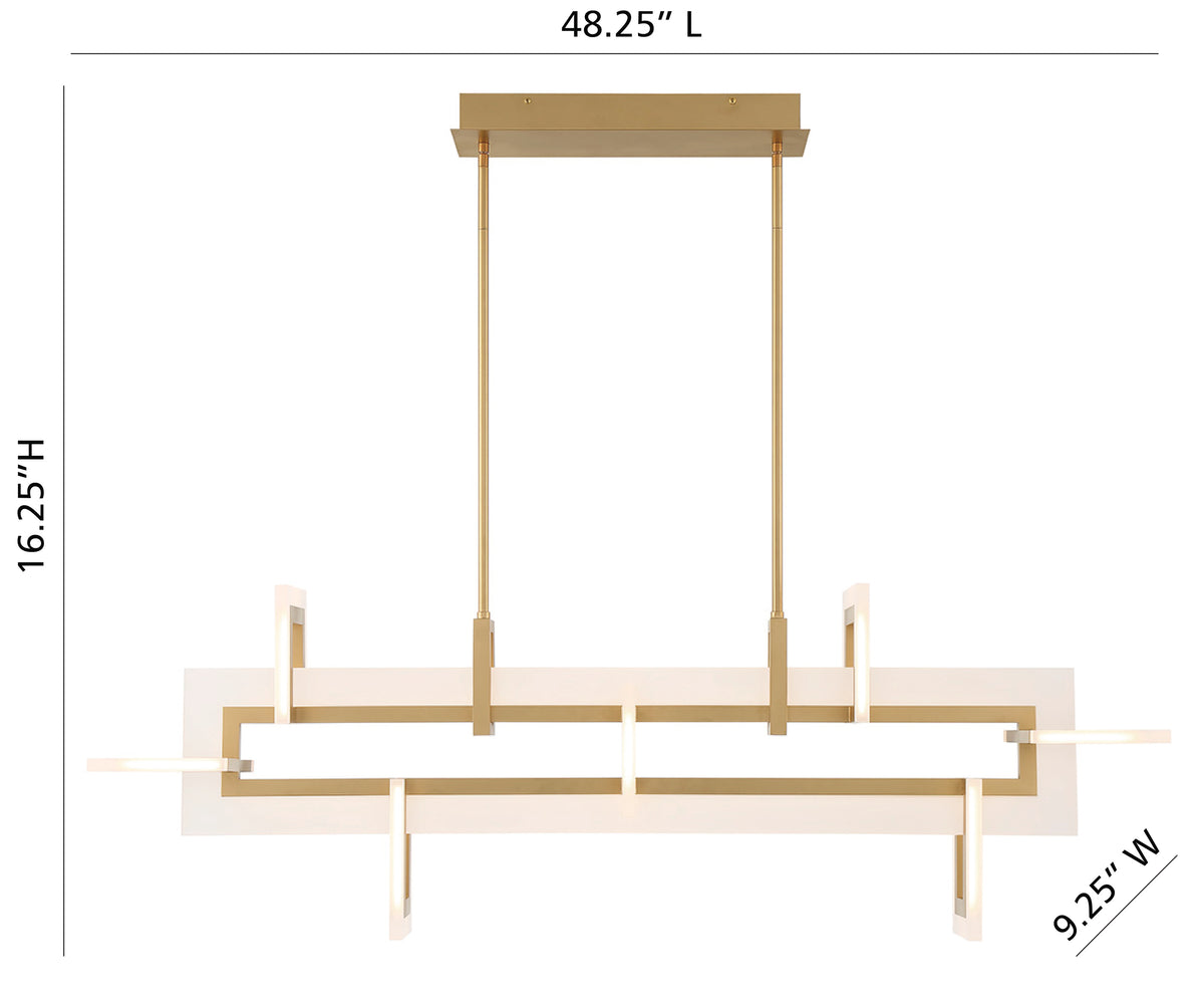 Inizio 48" Integrated LED Linear Chandelier
