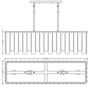Viviana 5 Light Linear Chandelier