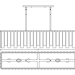 Viviana 7 Light Linear Chandelier