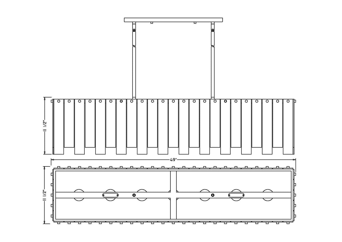 Viviana 7 Light Linear Chandelier