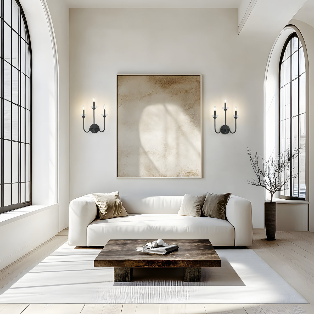 Allistair 3 Light Wall Sconce 3 x 60W - Candelabra