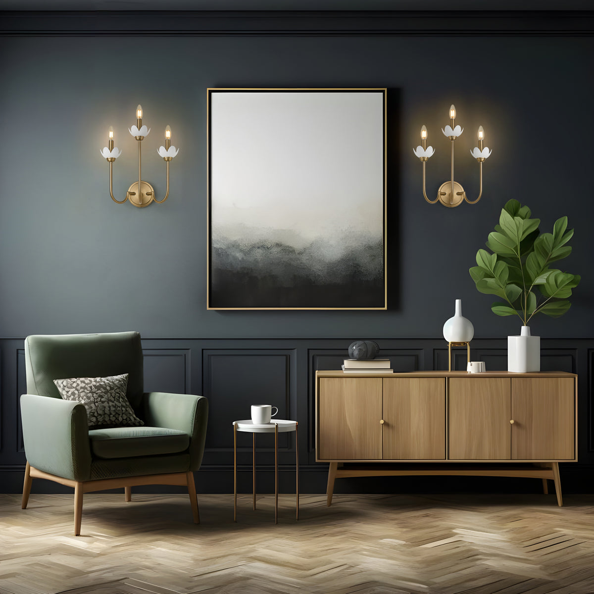 Allistair 3 Light Wall Sconce 3 x 60W - Candelabra