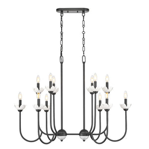 Allistair 12 Light Linear Chandelier 12 x 60W - Candelabra