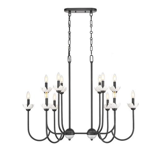 Allistair 12 Light Linear Chandelier 12 x 60W - Candelabra