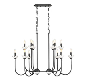 Allistair 12 Light Linear Chandelier 12 x 60W - Candelabra