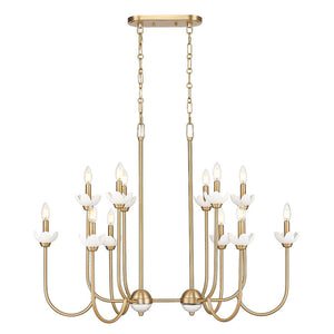Allistair 12 Light Linear Chandelier 12 x 60W - Candelabra