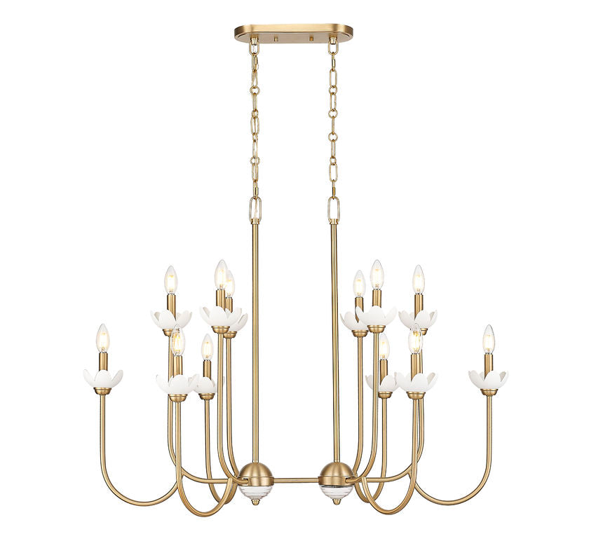 Allistair 12 Light Linear Chandelier 12 x 60W - Candelabra