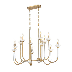 Allistair 12 Light Linear Chandelier 12 x 60W - Candelabra