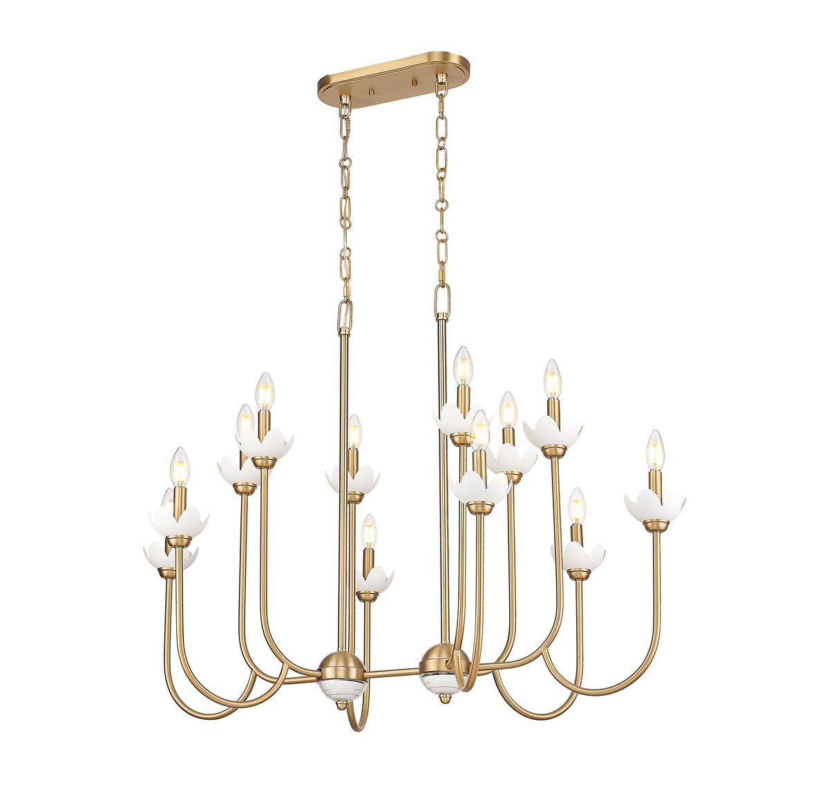 Allistair 12 Light Linear Chandelier 12 x 60W - Candelabra