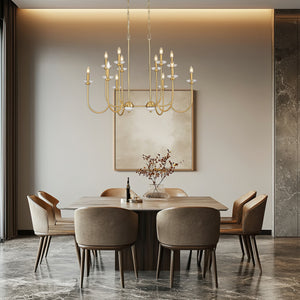 Allistair 12 Light Linear Chandelier 12 x 60W - Candelabra
