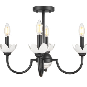 Allistair 4 Light Semi Flush Mount 4 x 60W - Candelabra