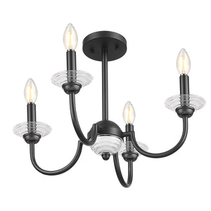 Allistair 4 Light Semi Flush Mount 4 x 60W - Candelabra
