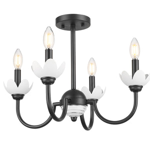 Allistair 4 Light Semi Flush Mount 4 x 60W - Candelabra