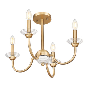 Allistair 4 Light Semi Flush Mount 4 x 60W - Candelabra