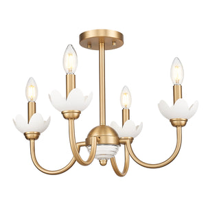 Allistair 4 Light Semi Flush Mount 4 x 60W - Candelabra