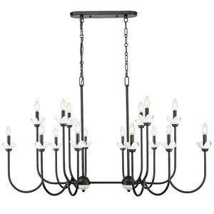 Allistair 16 Light Linear Chandelier 16 x 60W - Candelabra