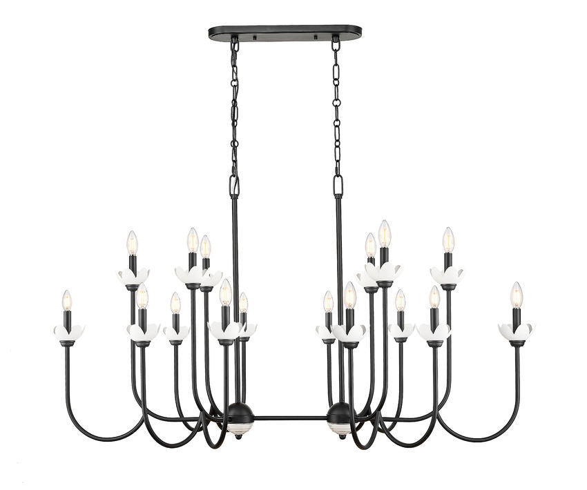 Allistair 16 Light Linear Chandelier 16 x 60W - Candelabra