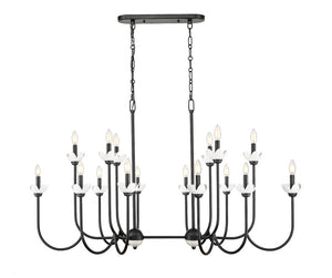 Allistair 16 Light Linear Chandelier 16 x 60W - Candelabra
