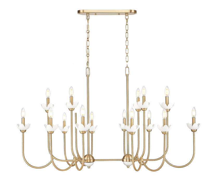 Allistair 16 Light Linear Chandelier 16 x 60W - Candelabra