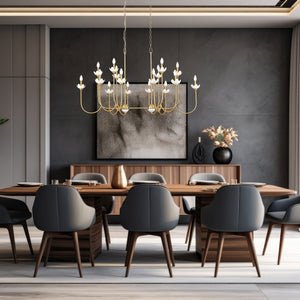 Allistair 16 Light Linear Chandelier 16 x 60W - Candelabra