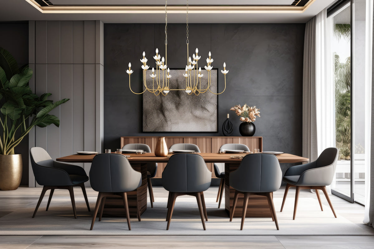 Allistair 16 Light Linear Chandelier 16 x 60W - Candelabra