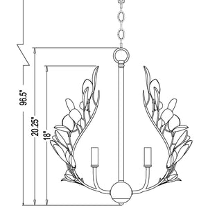 Claudine 4 Light Chandelier