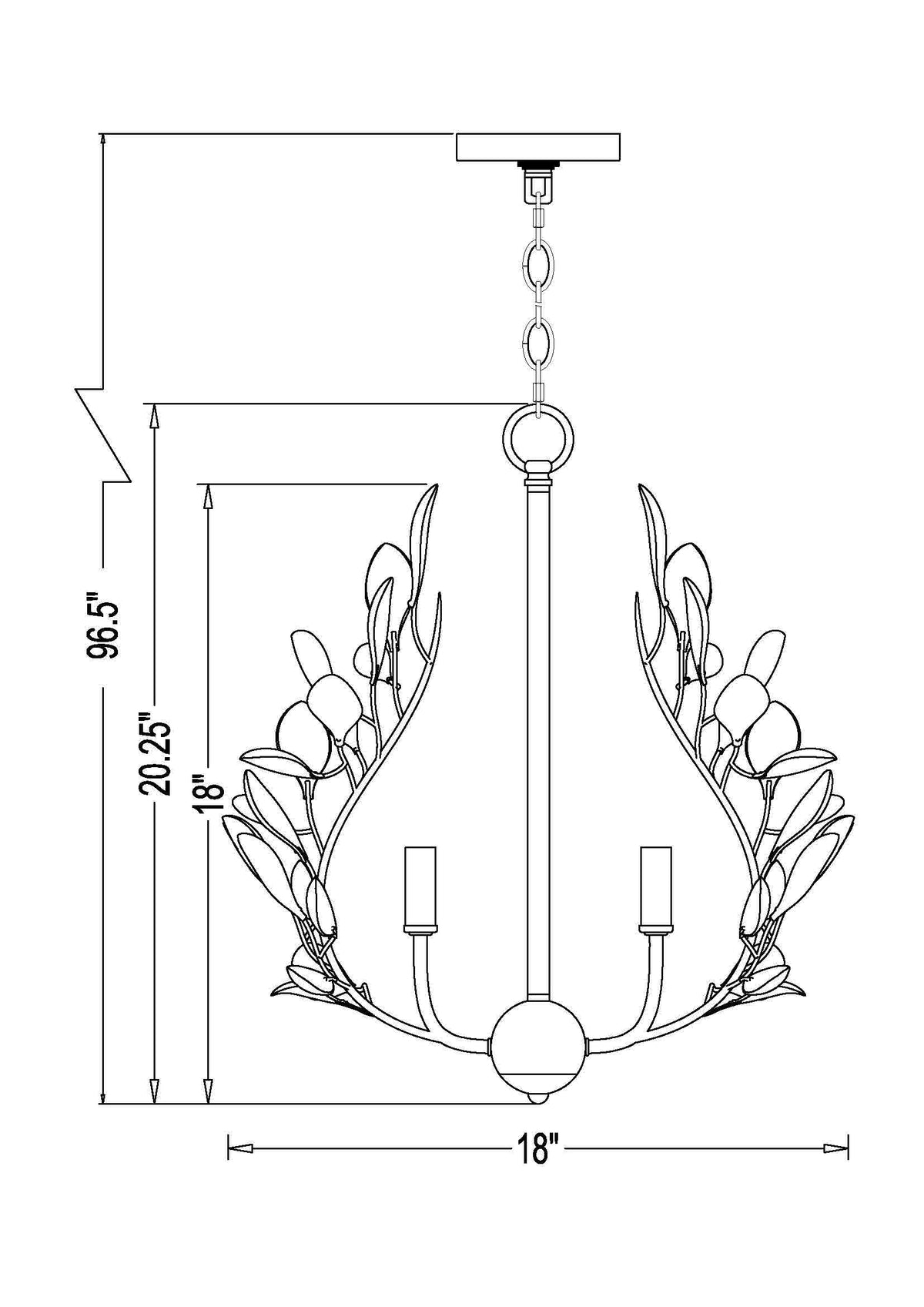 Claudine 4 Light Chandelier