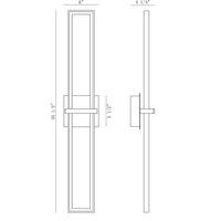 Bordo 36" Integrated LED Outdoor Wall Sconce