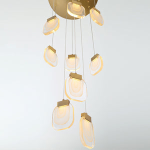 Paget 9-Light 20" Integrated LED Multi Drop Chandelier