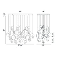 Arlington 20-Light 52" Integrated LED Multi Drop Chandelier