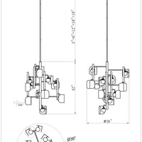 Cornice 12-Light 42" Integrated LED Chandelier