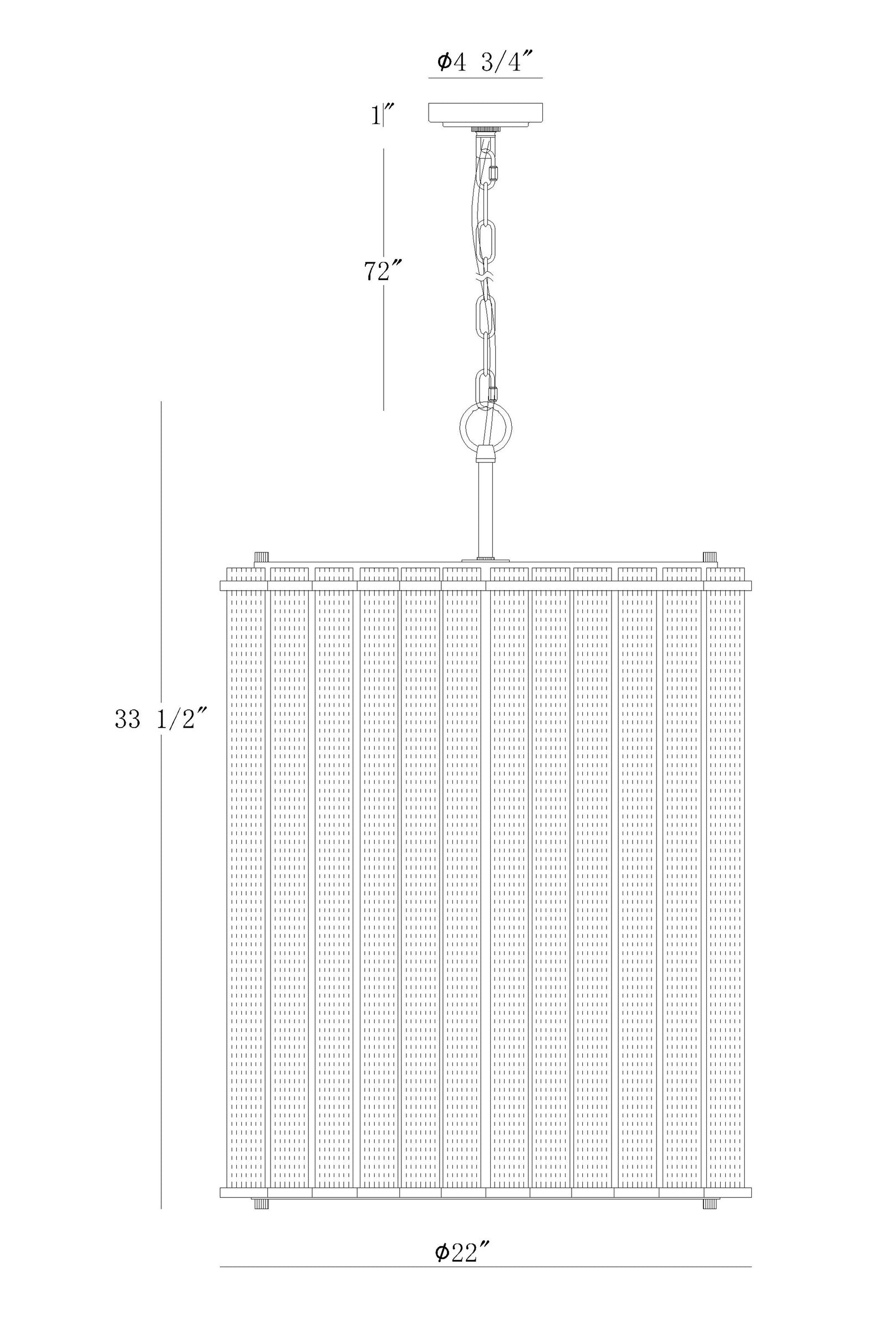 Glasbury 2-Tiers 8-Light 27" Chandelier