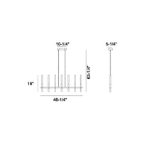 Benicio 7-Light 46" Integrated LED Linear Chandelier