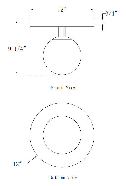 Carnagie 12" Integrated LED Flush Mount