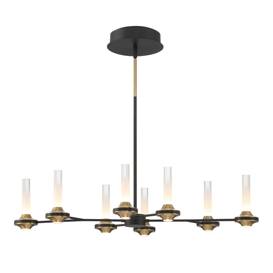 Torcia 8-Light 36" Integrated LED Linear Chandelier