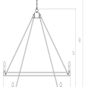 Dennison 20 Light Chandelier