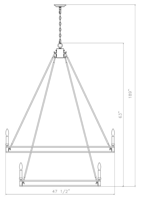 Dennison 20 Light Chandelier