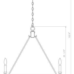 Dennison 6 Light Chandelier