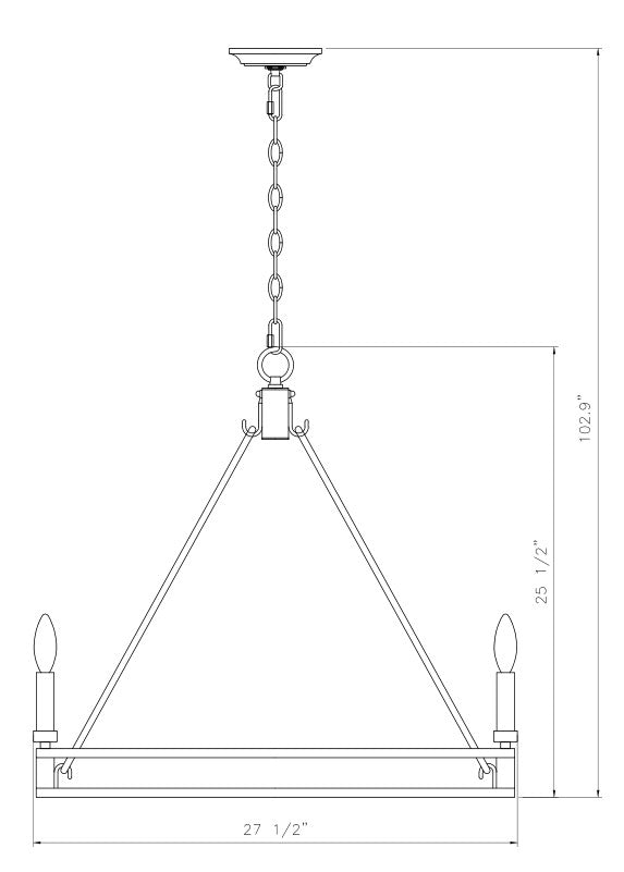 Dennison 6 Light Chandelier