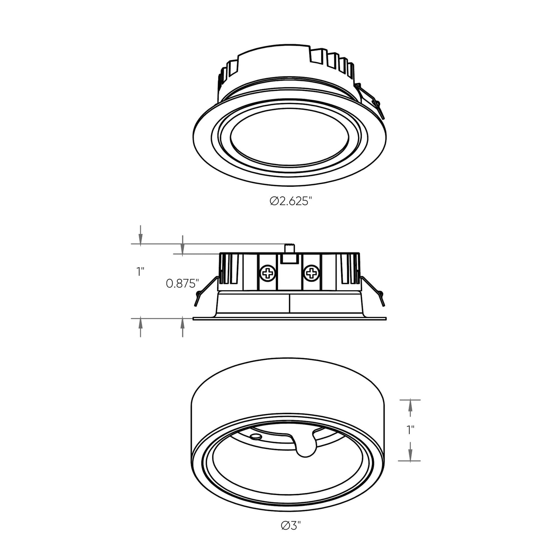 Duo-Puck Kit 3 - 2-in-1 LED puck, 5CCT