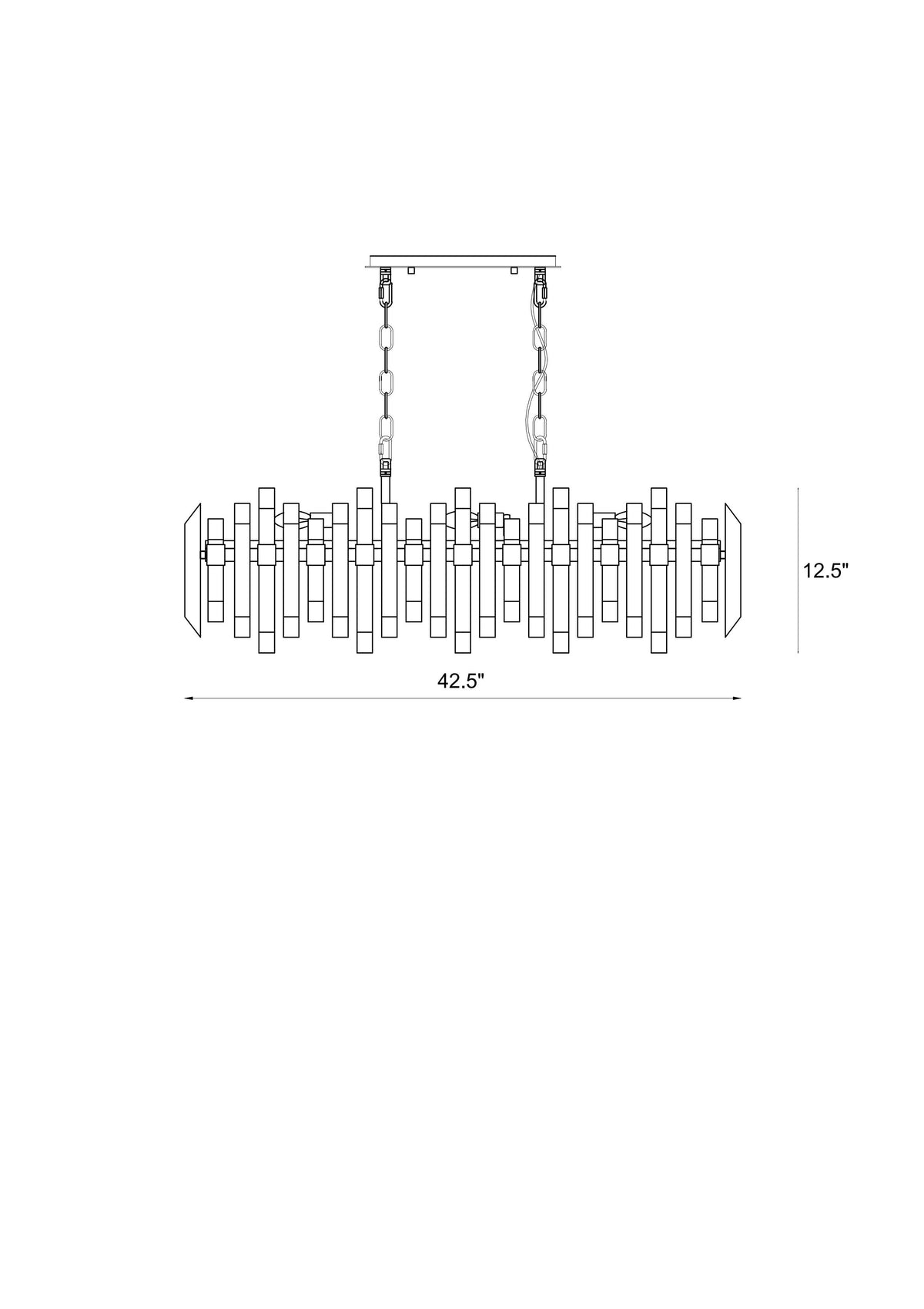 Bova 11 Light Linear Chandelier