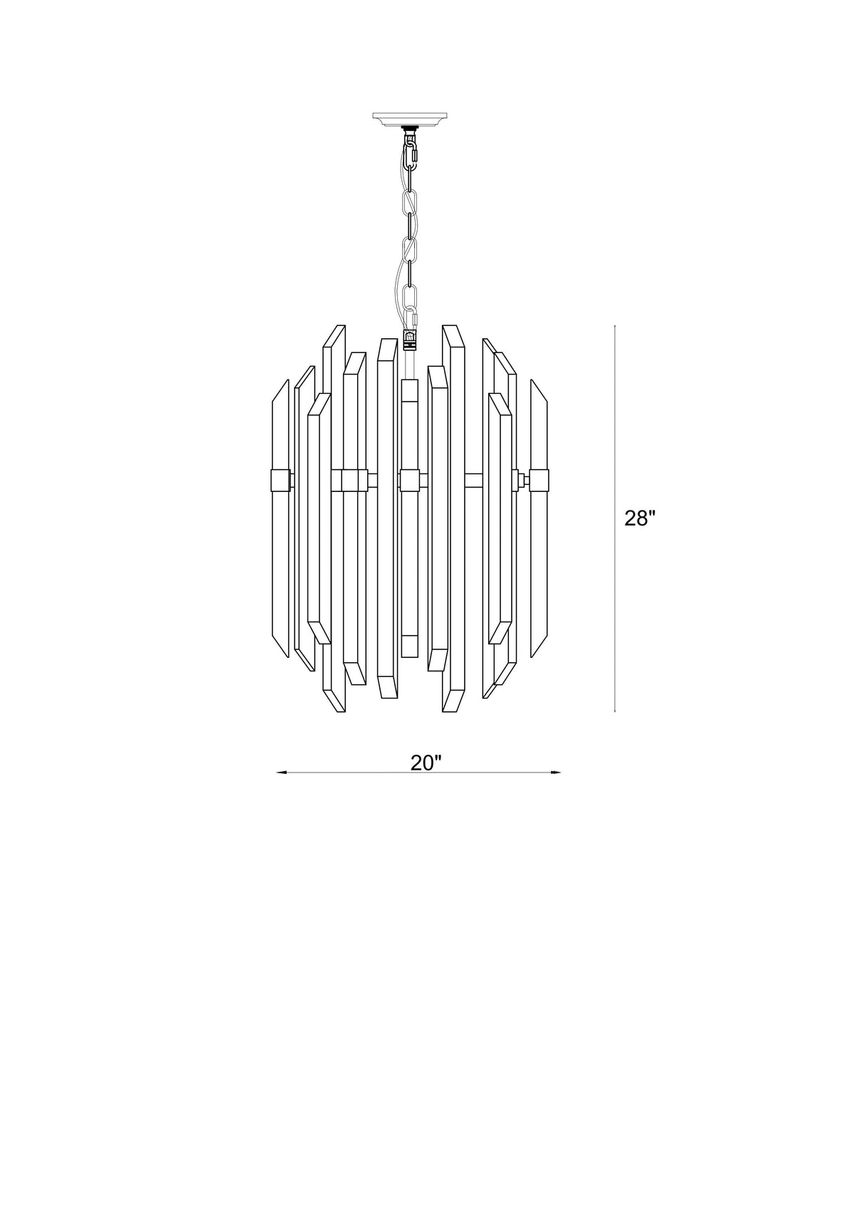 Bova 9 Light Chandelier