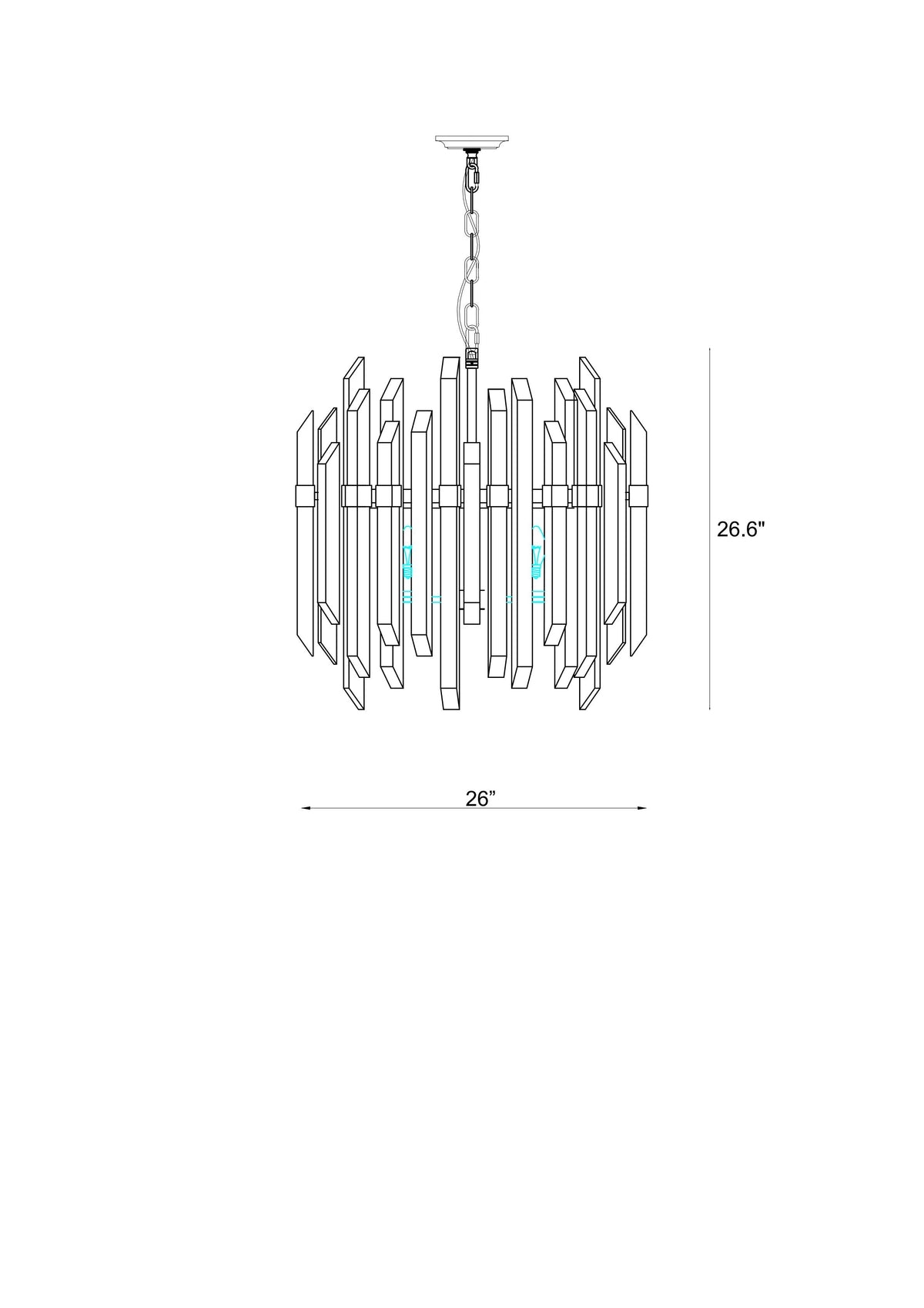 Bova 6 Light Chandelier