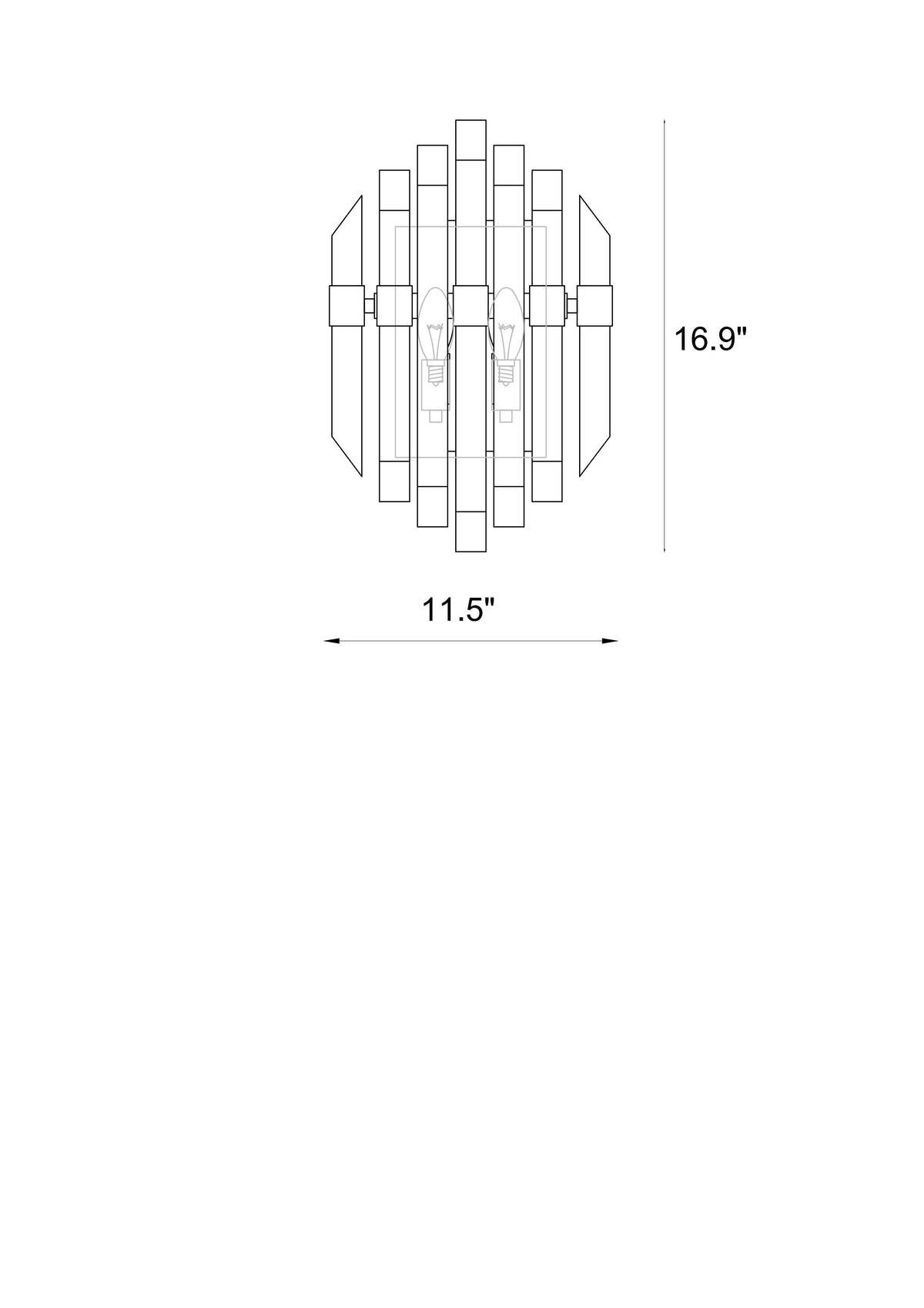 Bova 2 Light Wall Sconce