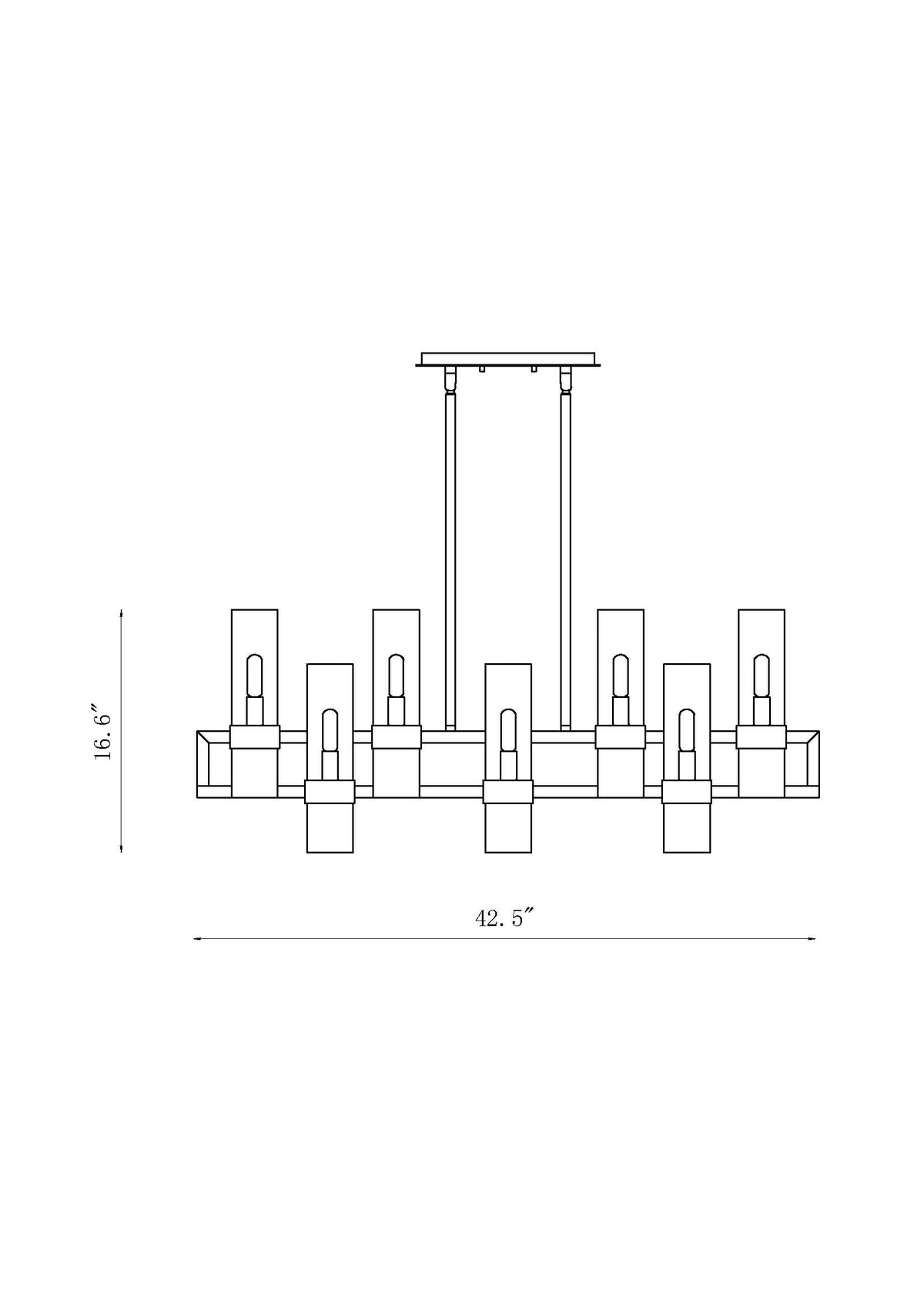 Datus 10 Light Linear Chandelier