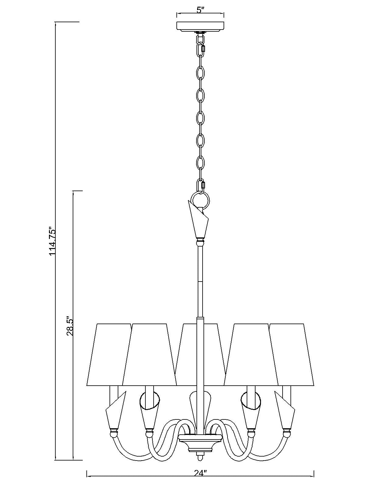 Claudelle 5 Light Chandelier